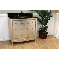 Bellaterra 600003 36 In Single Sink Vanity-Wood-Bronze Silver - 36x22x36"