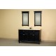 Bellaterra 603215 62 In Double Sink Vanity-Wood-Ebony - 62x22x36"