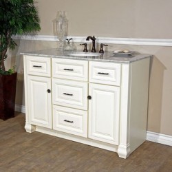 Bellaterra 605022 50 In Single Sink Vanity - Antique White - 50x22x36"