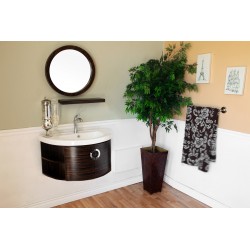 Bellaterra 804338 34 In Single Vanity-Wood-Ebony-Zebra - 34x19.7x17.7"