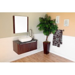 Bellaterra 804347 32.5 In Single Sink Vanity-Wood-Walnut - 32.5x19.25x20.5"