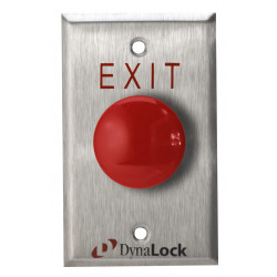 DynaLock 6211 Palm Buttons Alternate Action SPDT, "EXIT" Faceplate Signage