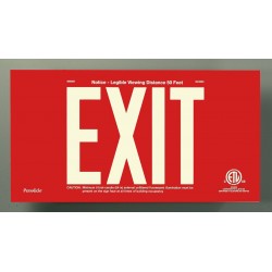 American Permalight 600001 Aluminum EXIT Sign, Unframed w/ 4 Holes