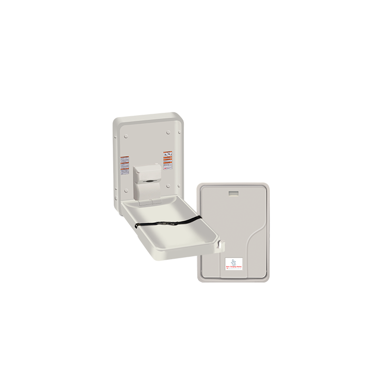 Vertical baby change unit top