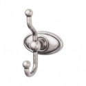 Top Knobs ED2 Edwardian Bath Double Hook With Oval Backplate