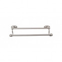 Top Knobs ED7 Edwardian Bath 18" Double Towel Bar With Oval Backplate