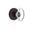 Nostalgic Warehouse Classic Rosette w/ Oval Clear Crystal Glass Door Knob