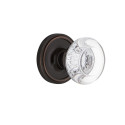 Nostalgic Warehouse Classic Rosette w/ Round Clear Crystal Glass Door Knob