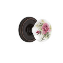Nostalgic Warehouse Classic Rosette w/ White Rose Porcelain Door Knob