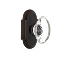 Nostalgic Warehouse Cottage Plate w/ Oval Clear Crystal Glass Door Knob