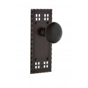 Nostalgic Warehouse Craftsman Plate w/ Black Porcelain Door Knob