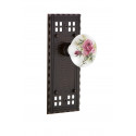 Nostalgic Warehouse Craftsman Plate w/ White Rose Porcelain Door Knob