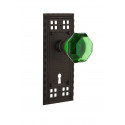 Nostalgic Warehouse Craftsman Plate w/ Waldorf Emerald Door Knob