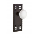 Nostalgic Warehouse Craftsman Plate w/ White Porcelain Door Knob