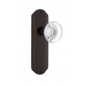 Nostalgic Warehouse Deco Plate w/ Round Clear Crystal Glass Door Knob