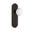 Nostalgic Warehouse Deco Plate w/ White Porcelain Door Knob