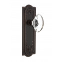 Nostalgic Warehouse Meadows Plate w/ Oval Clear Crystal Glass Door Knob