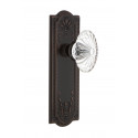 Nostalgic Warehouse MEAOFC Meadows Plate w/ Oval Fluted Crystal Glass Door Knob
