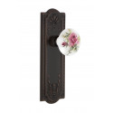 Nostalgic Warehouse Meadows Plate w/ White Rose Porcelain Door Knob