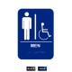 Cal-Royal MH68 Men Handicap with Braille Pictogram Text 6" x 8" Sign