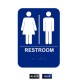 Cal-Royal RS68 BLRS68 Unisex Restroom with Braille Pictogram Text 6" x 8" Sign