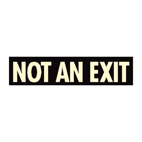 American Permalight 86-60297 NOT AN EXIT Photoluminescent Aluminum Signage for New York City