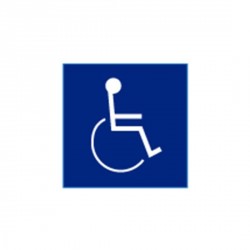 Cal-Royal HI11 Blue Insignia Handicap Logo 4" x 4"