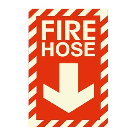 American Permalight FIRE HOSE Photoluminescent Sign