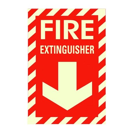 American Permalight 600063 FIRE EXTINGUISHER Photoluminescent Sign