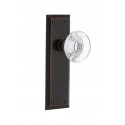 Nostalgic Warehouse New York Plate w/ Round Clear Crystal Glass Door Knob