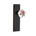 Nostalgic Warehouse New York Plate w/ White Rose Porcelain Door Knob
