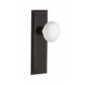 Nostalgic Warehouse New York Plate w/ White Porcelain Door Knob