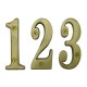 Cal-Royal SBN3 Solid Brass Numbers 0-9 3"