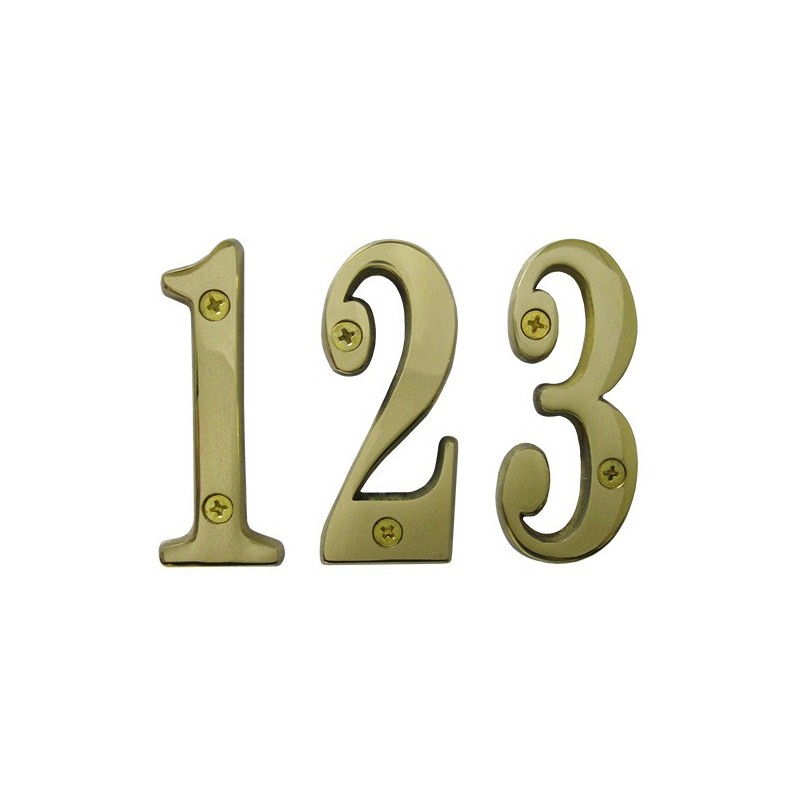 Cal-Royal SBN4 Solid Brass Numbers 0-9 4