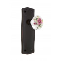 Nostalgic Warehouse Prairie Plate w/ White Rose Porcelain Door Knob