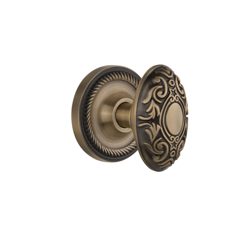 Nostalgic Warehouse ROPVIC Rope Rosette w/ Victorian Door Knob