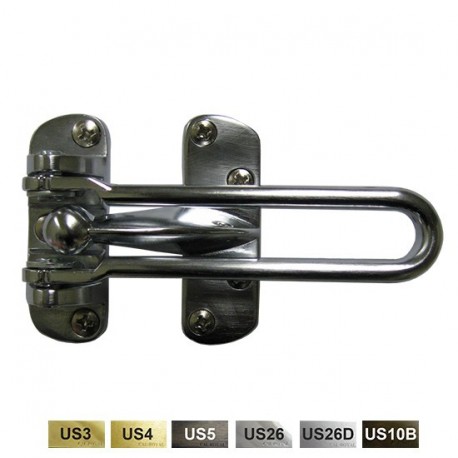 Cal-Royal BBDHG88 BBDHG88 US26D Zinc Die Cast Swing Bar Door Guard with Ball Bearing