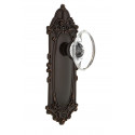 Nostalgic Warehouse VICO Victorian Plate w/ Oval Crystal Door Knob