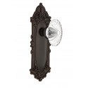 Nostalgic Warehouse Victorian Plate w/ Oval Fluted Crystal Glass Door Knob