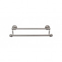 Top Knobs ED7 Edwardian Bath 18" Double Towel Bar With Ribbon Backplate