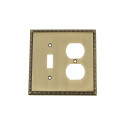 Nostalgic Warehouse EADSWPLTTD Egg & Dart Switch Plate w/ Toggle & Outlet