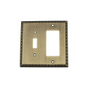 Nostalgic Warehouse EADSWPLTTR Egg & Dart Switch Plate w/ Toggle & Rocker