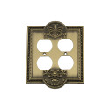 Nostalgic Warehouse MEASWPLTD2 Meadows Switch Plate w/ Double Outlet