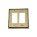 Nostalgic Warehouse ROPSWPLTR2 Rope Switch Plate w/ Double Rocker