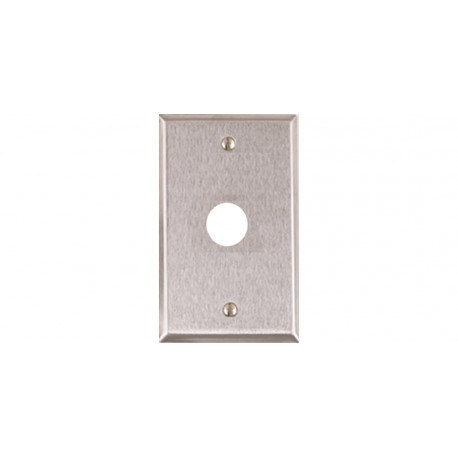 Alarm Controls RP Single Gang, Stainless Steel Wall Plate, 3/4" Hole for PA-100 or PA-300 Piezo Sounders