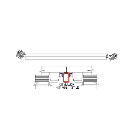 Cal Royal ICLCKUL424 UL424 BRACKETS 96" Square Steel Mullion Fire Rated