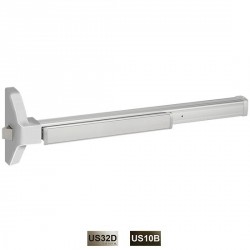 Cal-Royal GLS7700 Non-Fire Rated Narrow Stile Rim Concealed Vertical Rod Exit Device Grade 1, UL Listed for Panic & Safety Optio