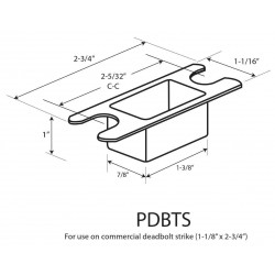 Cal-Royal PDBTS Plastic Dust Box for Deadbolt T2STRK Strike