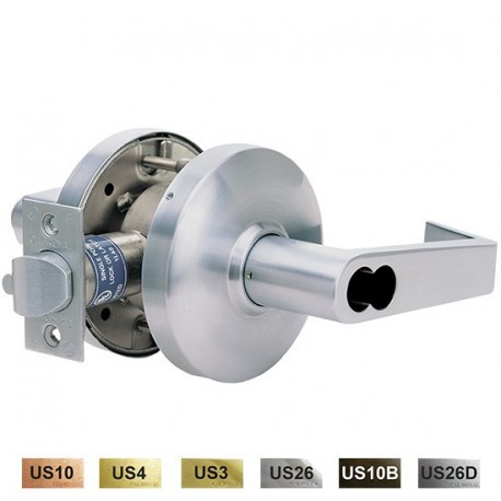 Cal Royal ICGYS03 US3 Genesys Series Grade 1 Heavy Duty Cylindrical Leverset w/ Clutch Interchangeable Core for Schlage