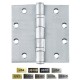 Cal-Royal BB454 BB454 US26DNRP Full Mortise Standard Weight Two Ball Bearing Hinge, 4 1/2" x 4"